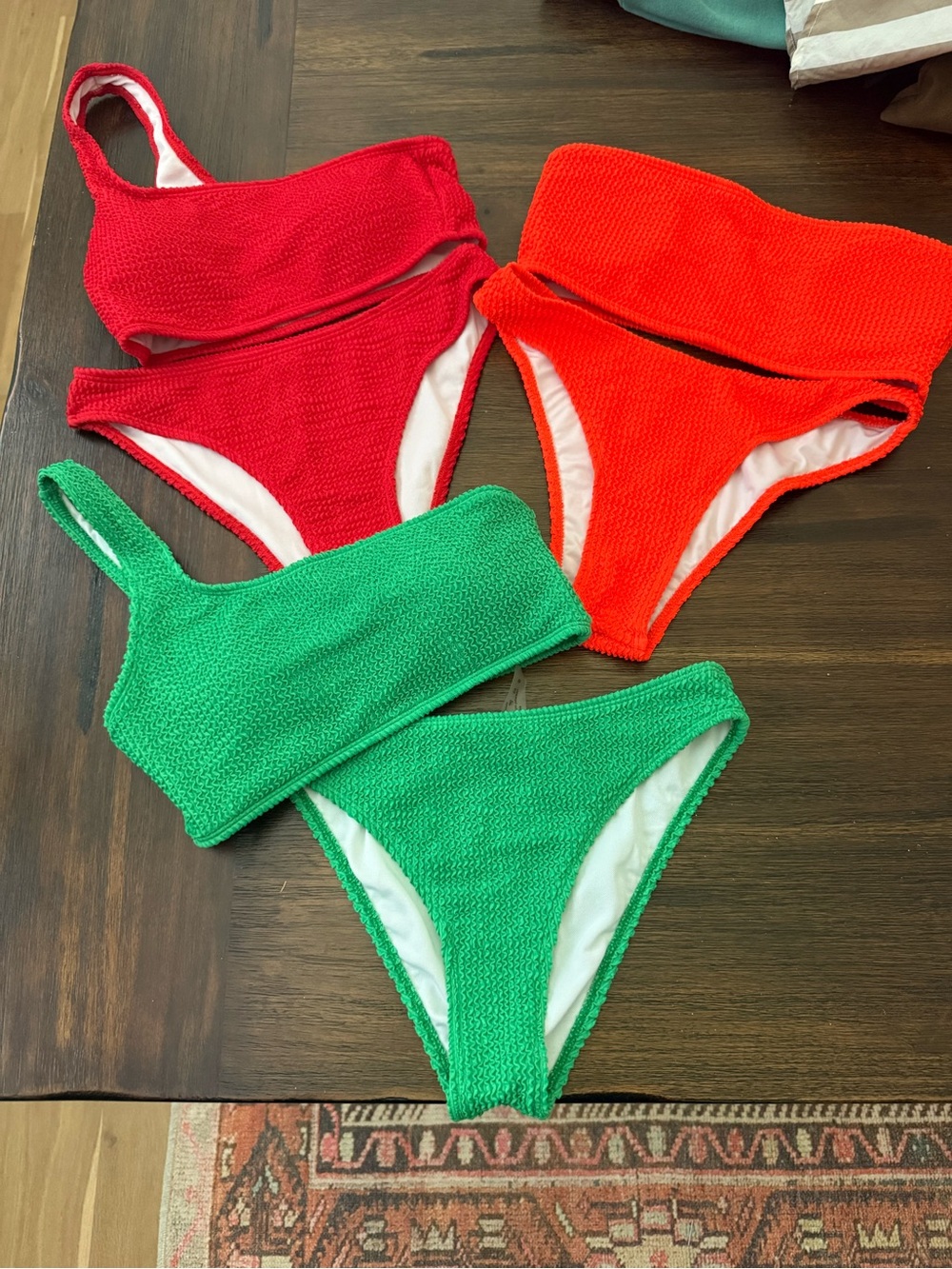 Set of 3 Scrunch Bikinis in Like New Condition